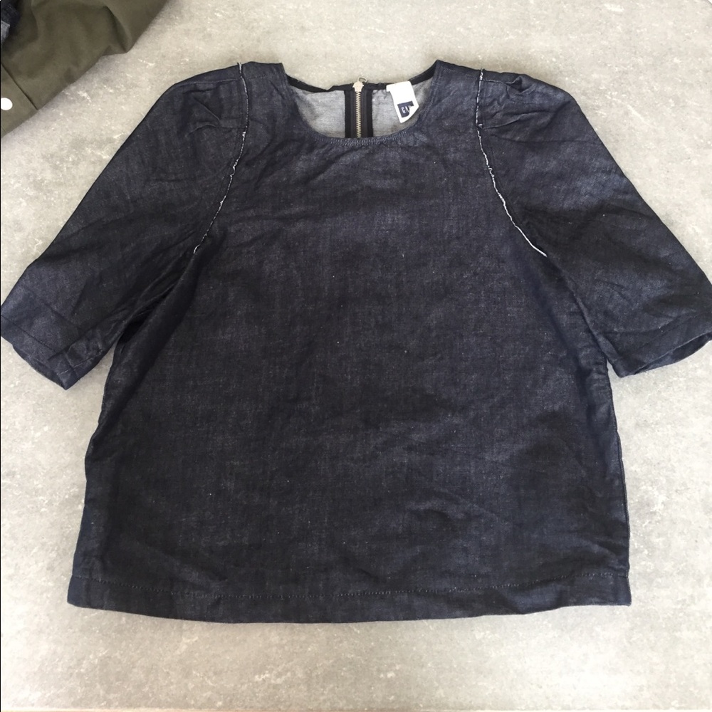 Cute chambray linen blouse